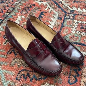 Cole Haan oxblood penny loafers